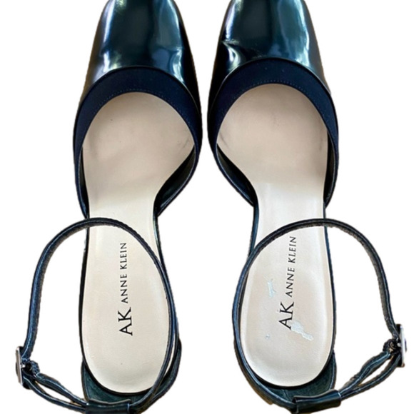 ANNE KLEIN Shoes Ankle Strap Black Patent Leather 3” Heel Womens Siz… - Picture 6 of 10